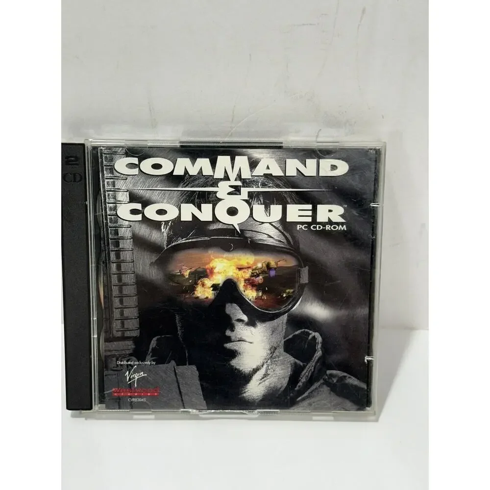 Command & Conquer C&C Windows 95 PC Game CD-ROM 2‎ Discs - Case Broken